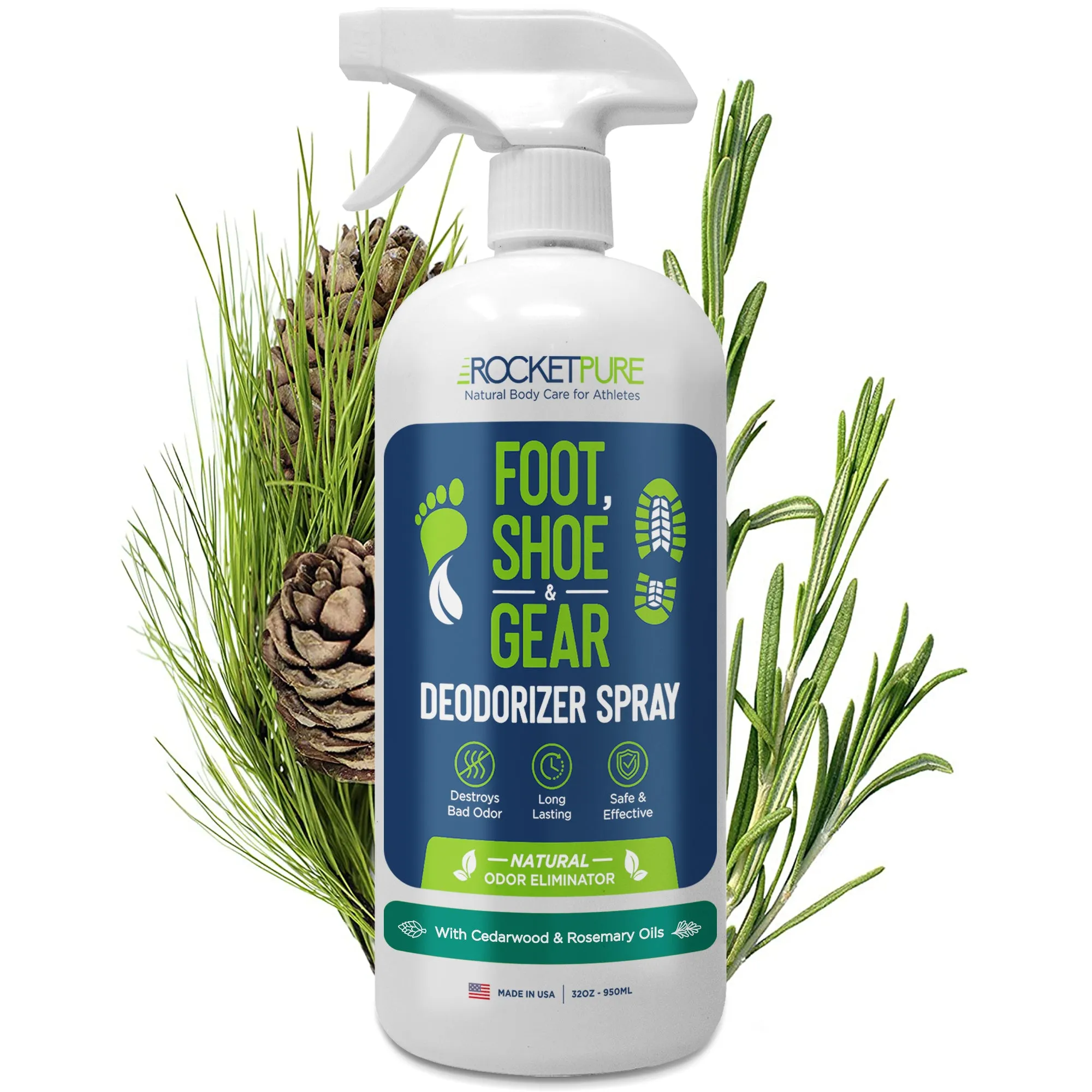 32oz Natural Foot & Shoe Deodorizer Spray - Cedarwood