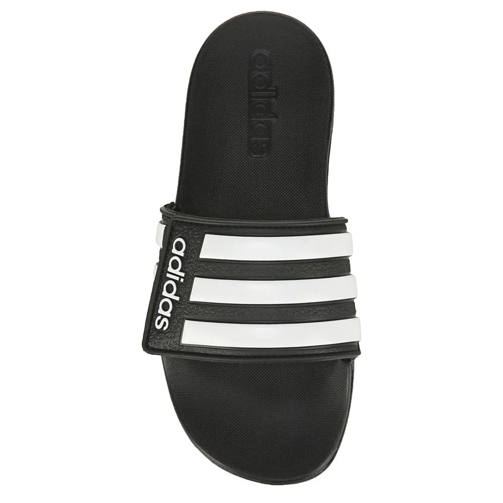 Adidas Adilette Comfort Adjustable Slide Sandals Little/Big Kid, Black