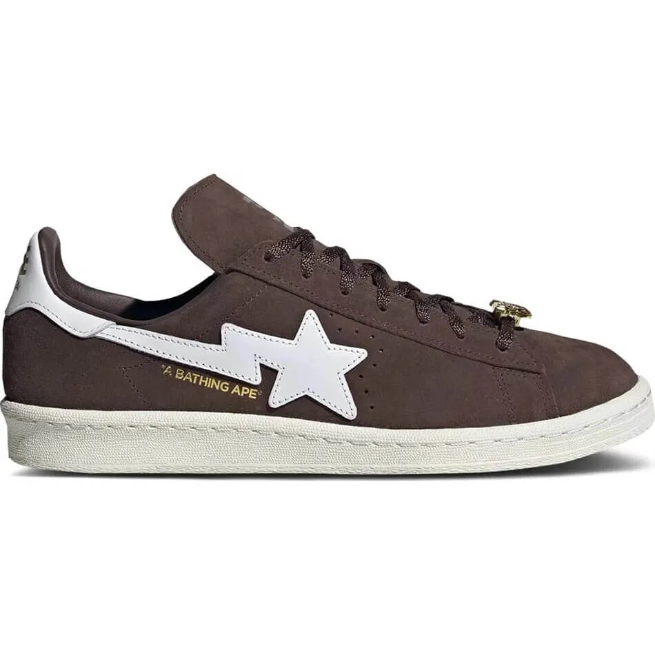 Adidas BAPE x Campus 80s 30th Anniversary sneakers, brown/white