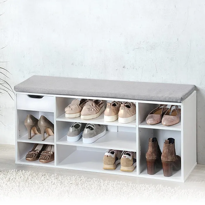 Adjustable Shoe Storage Bench