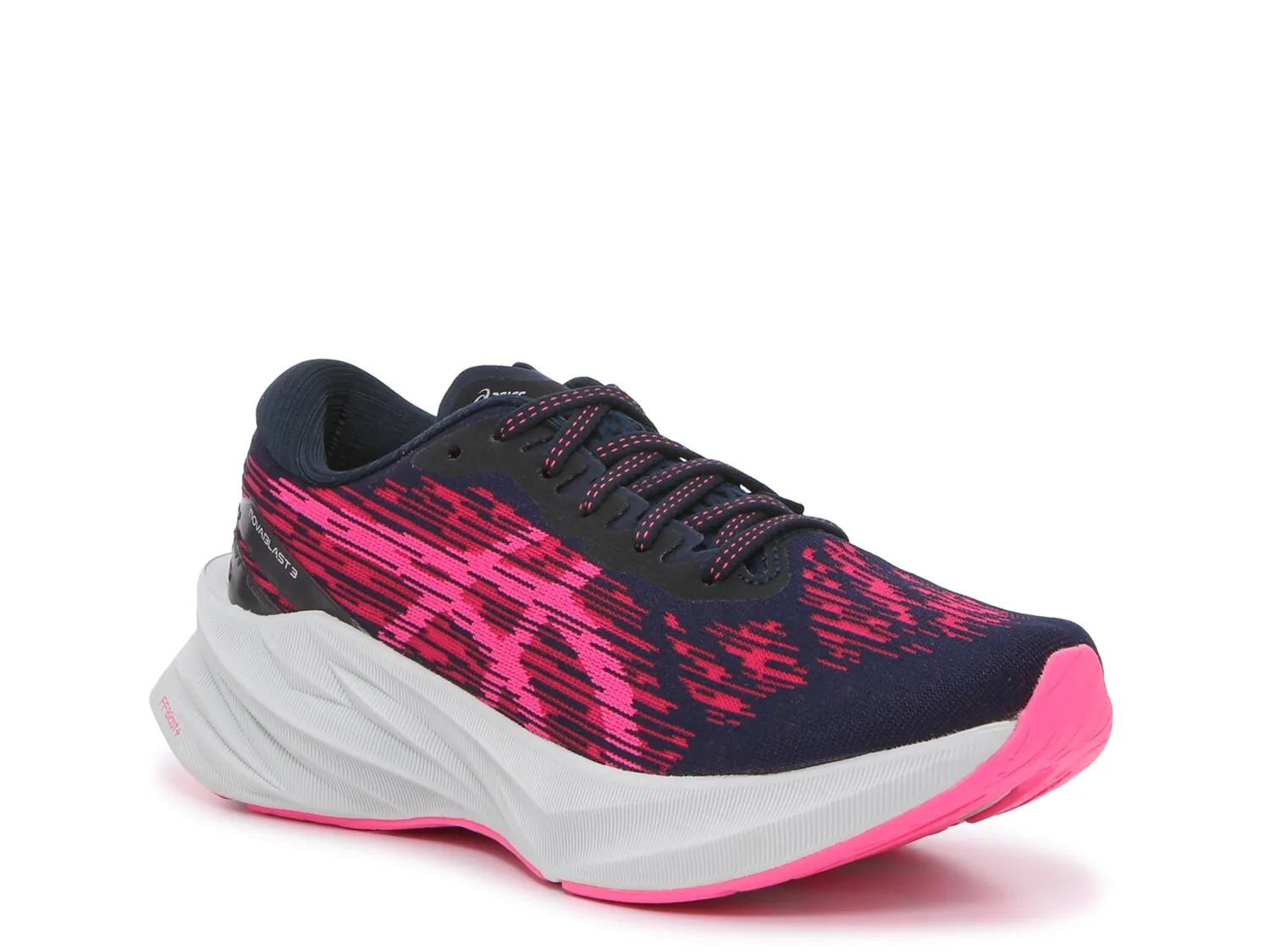 Asics Novablast 3 sneakers, navy/hot pink/gray