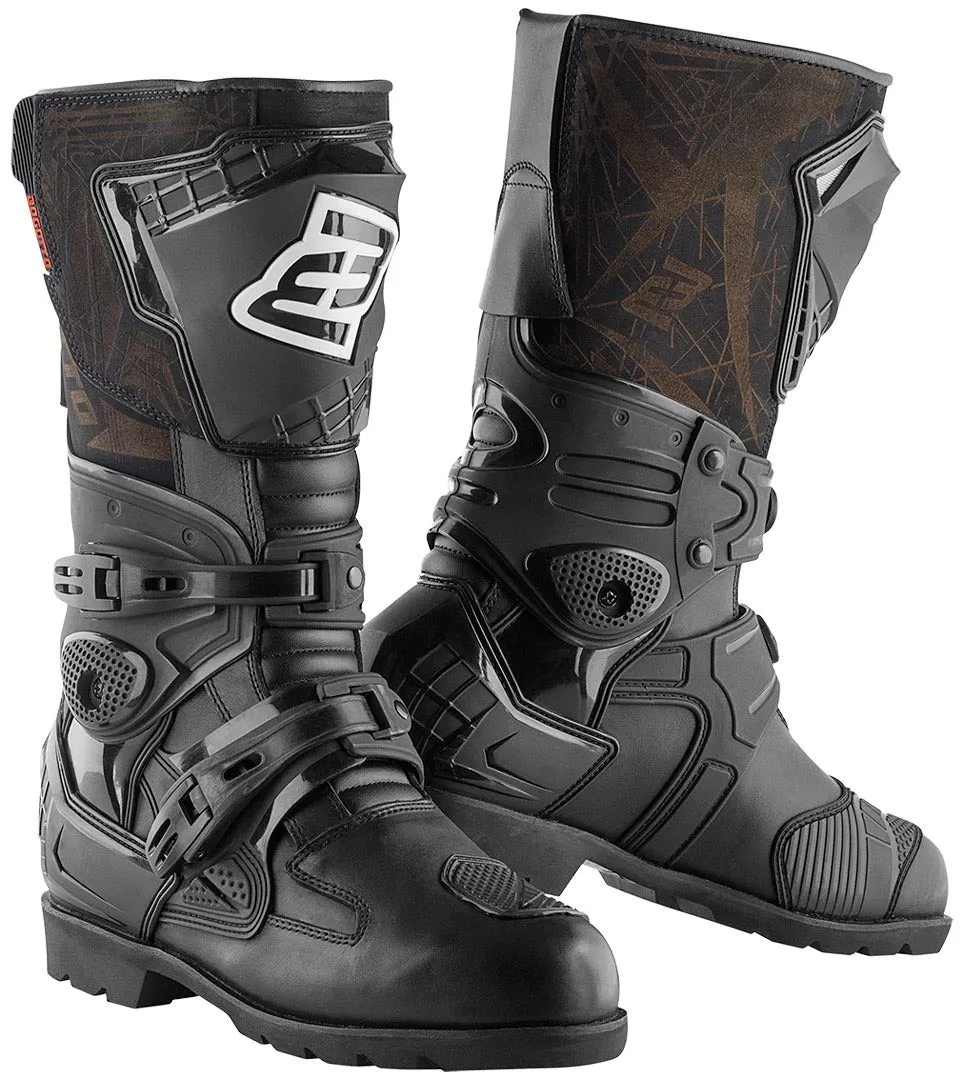 Bogotto Montevideo waterproof motocross boots, black/brown