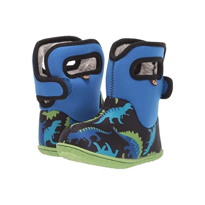 Bogs Boys’ Baby Bogs Dino Waterproof Boots w/ Handles  (Toddler)