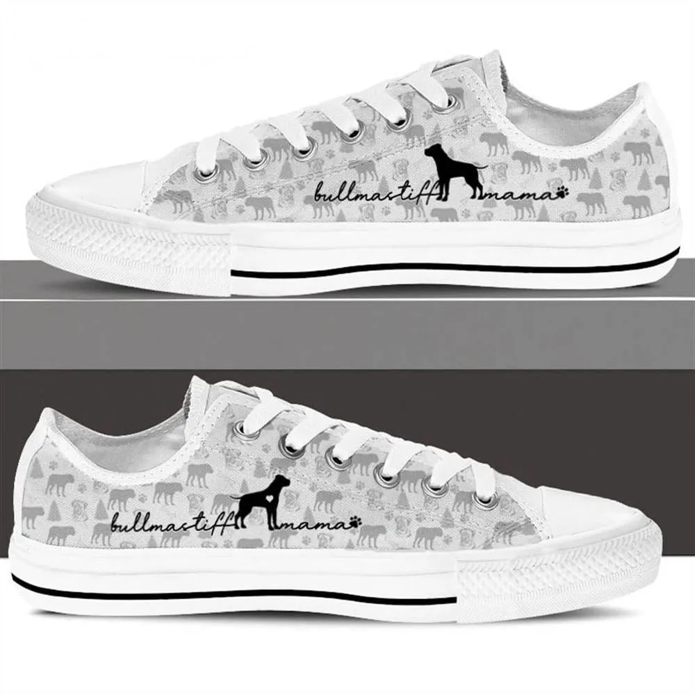 Bullmastiff Low Top Shoes, Dog Printed Shoes, Canvas Shoes For Men, Women