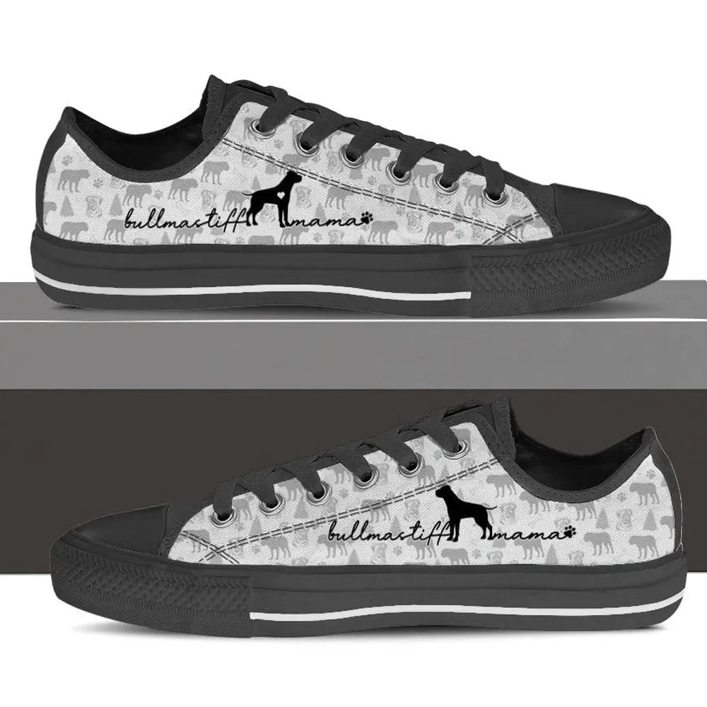 Bullmastiff Low Top Shoes, Dog Printed Shoes, Canvas Shoes For Men, Women