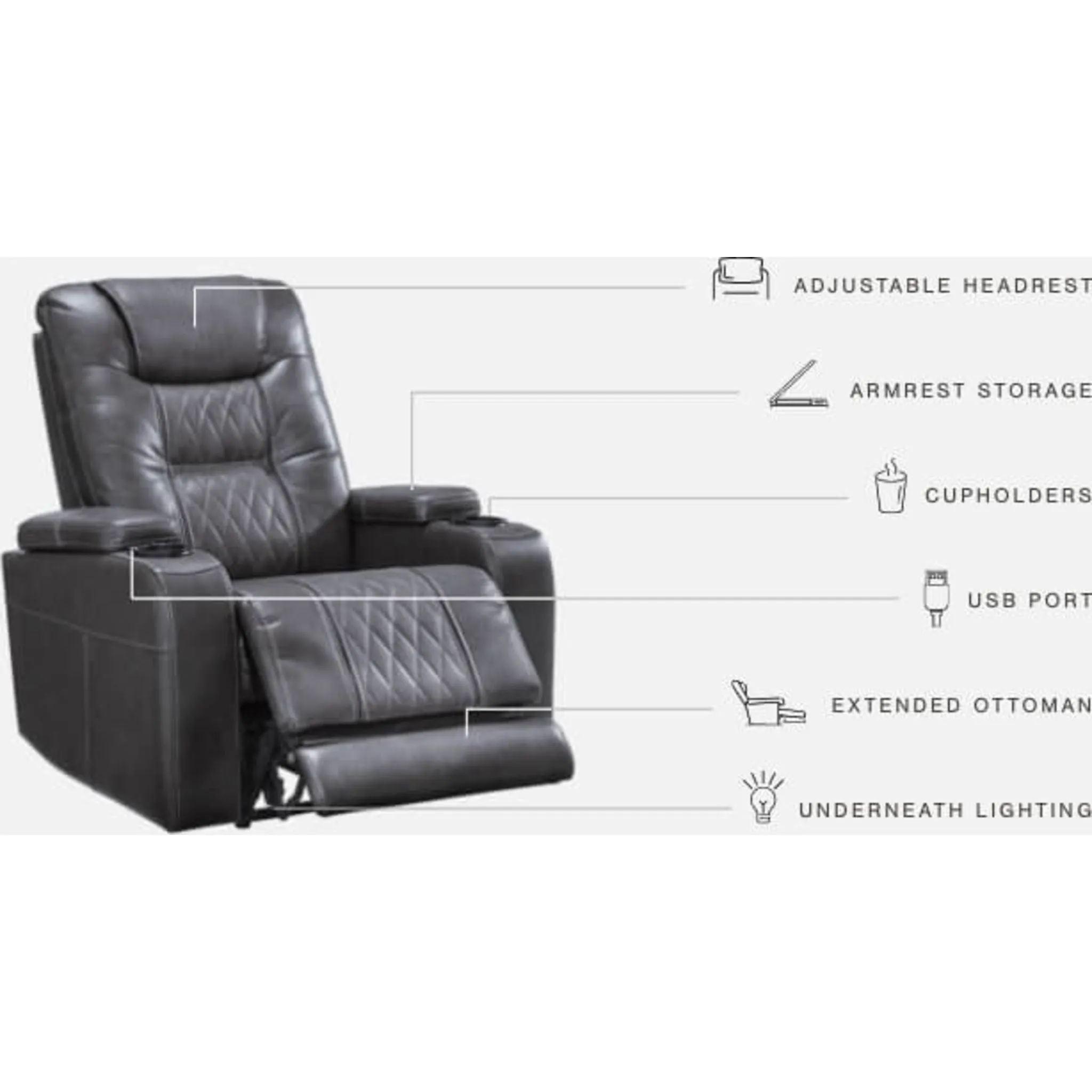 Composer Power Recliner with Adjustable Headrest