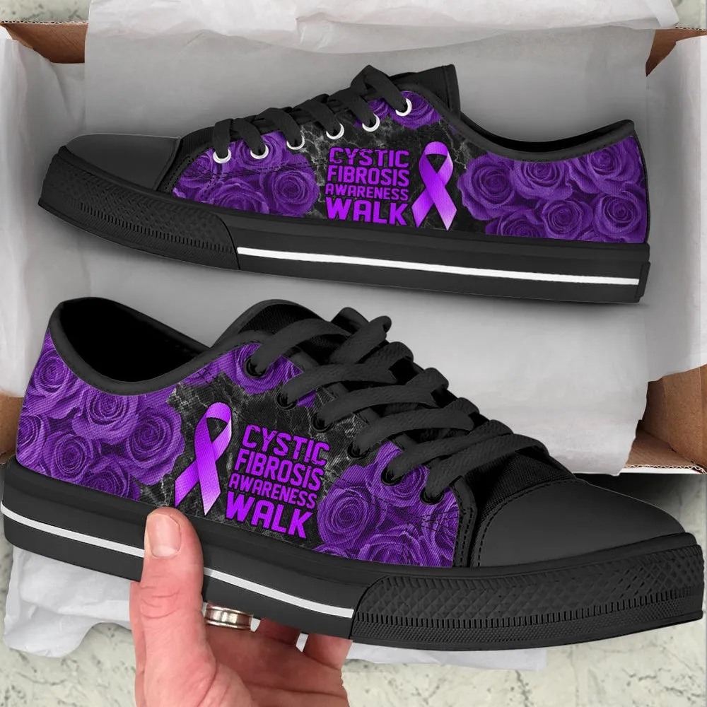 Cystic Fibrosis Shoes Awareness Walk Low Top Shoes, Best Canvas Shoes, Low Top Sneaker