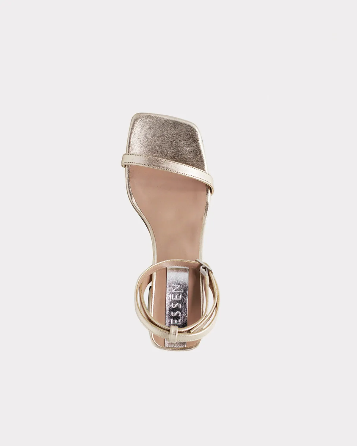 Essential Block Heel Gold Sandal