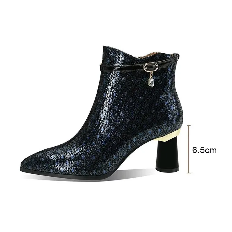 Exotic Elegance Winter Ankle Boots