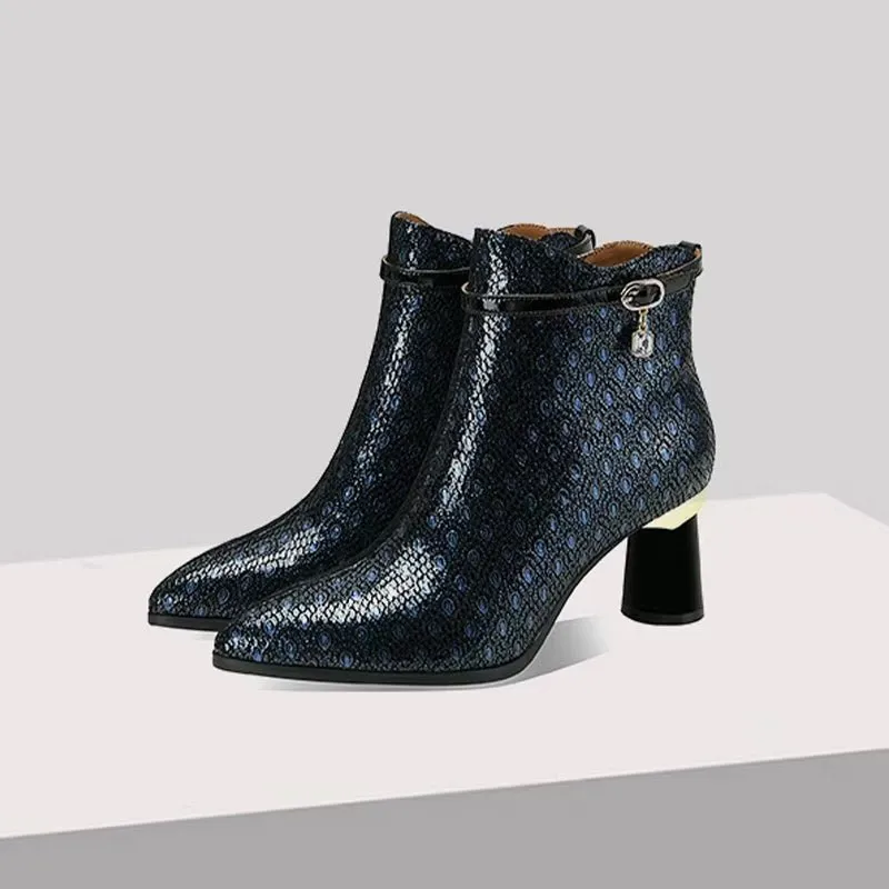 Exotic Elegance Winter Ankle Boots