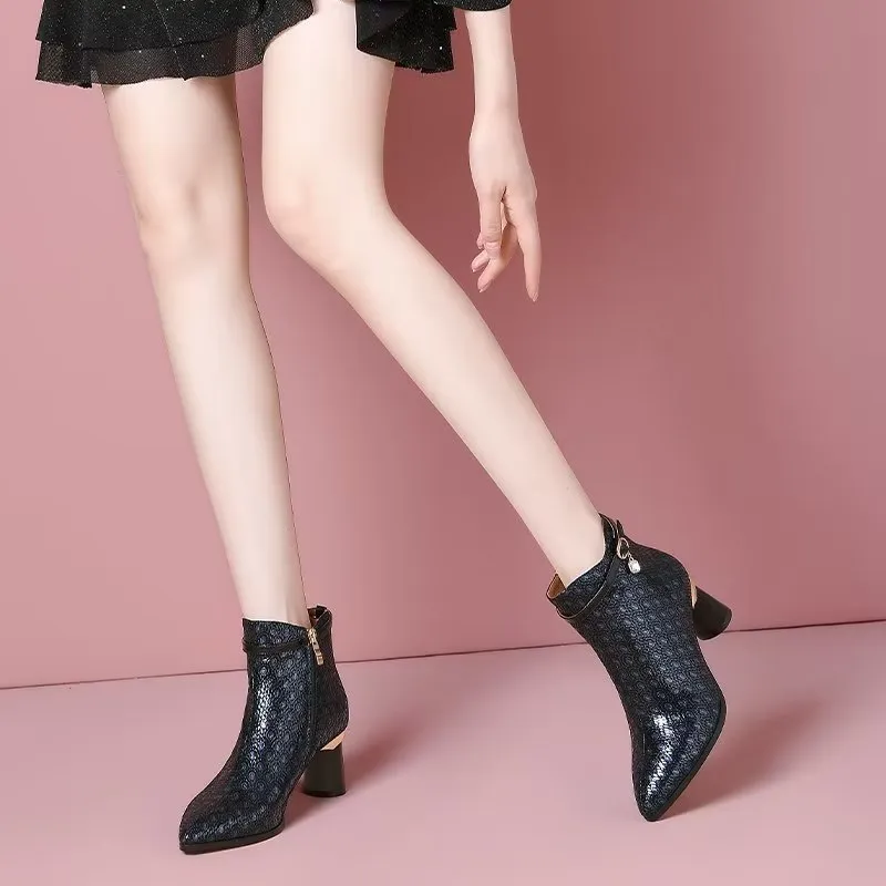 Exotic Elegance Winter Ankle Boots