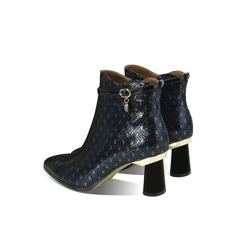 Exotic Elegance Winter Ankle Boots