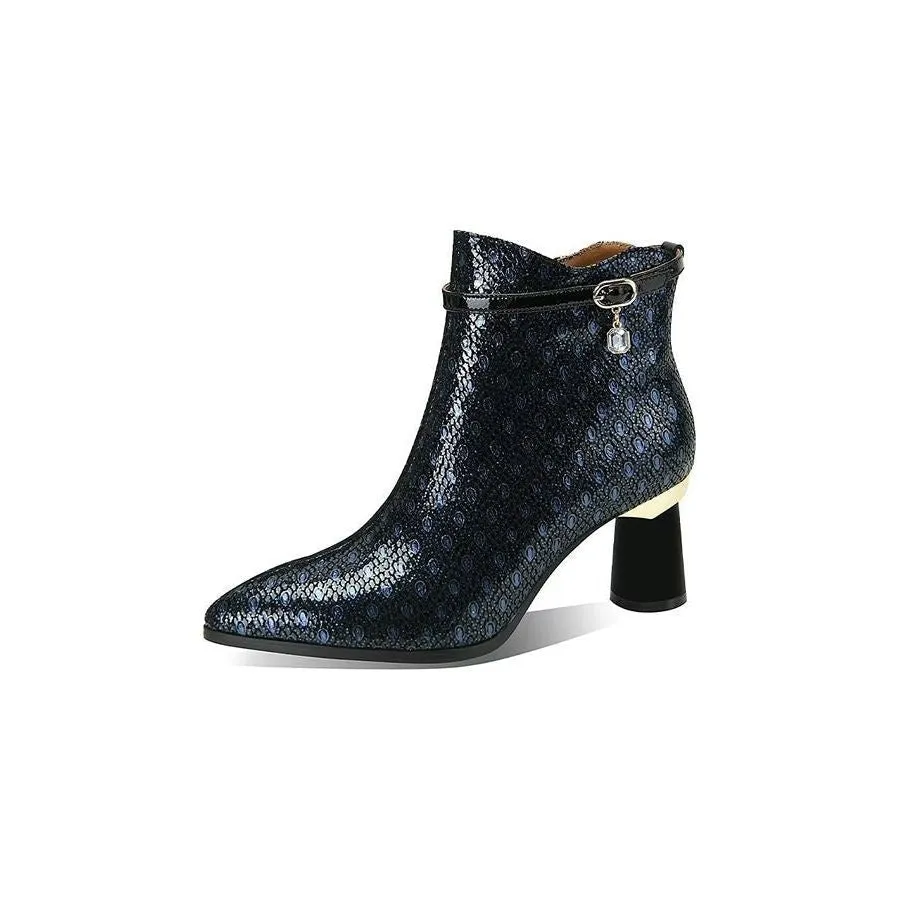 Exotic Elegance Winter Ankle Boots