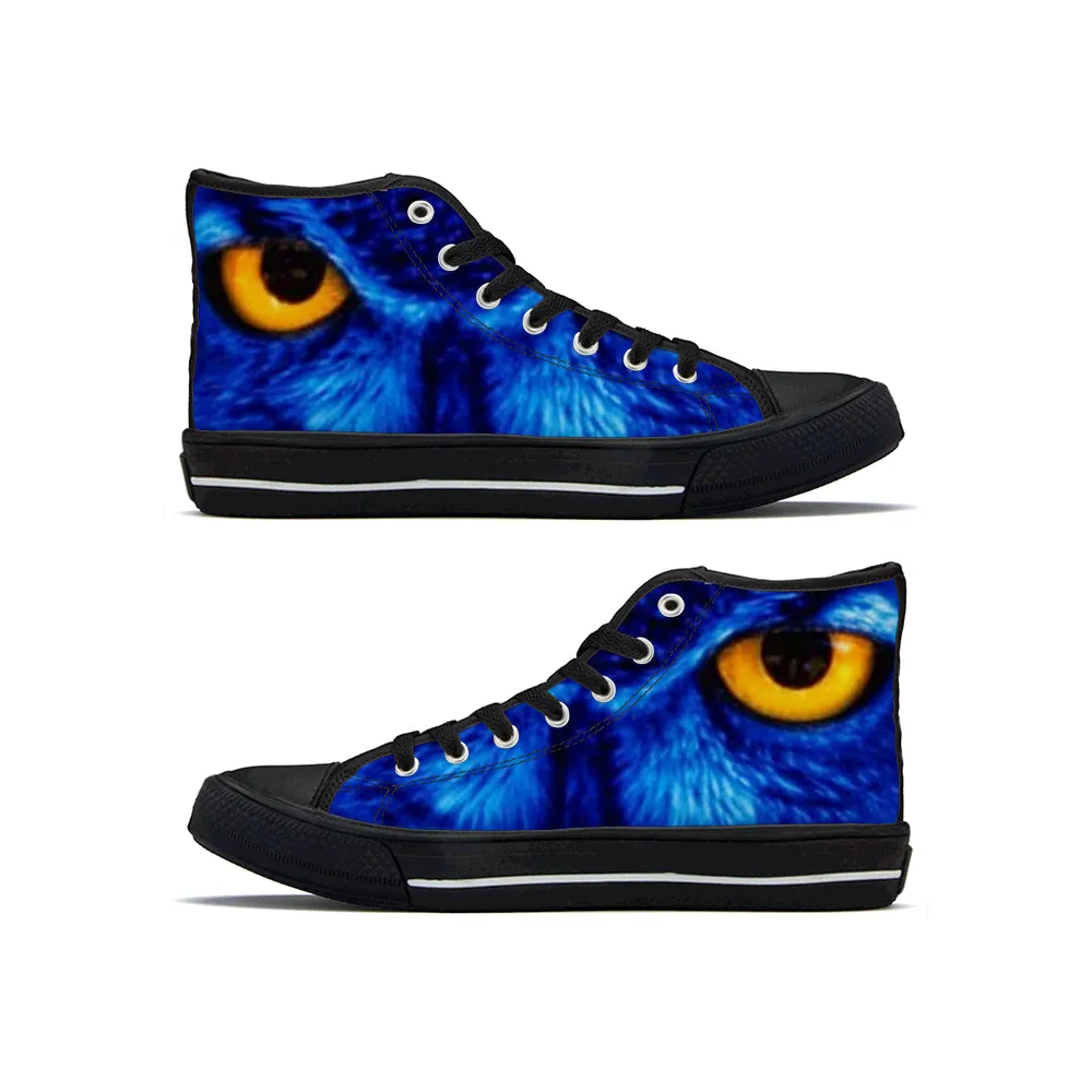 Flashy Blue Owl High canvas