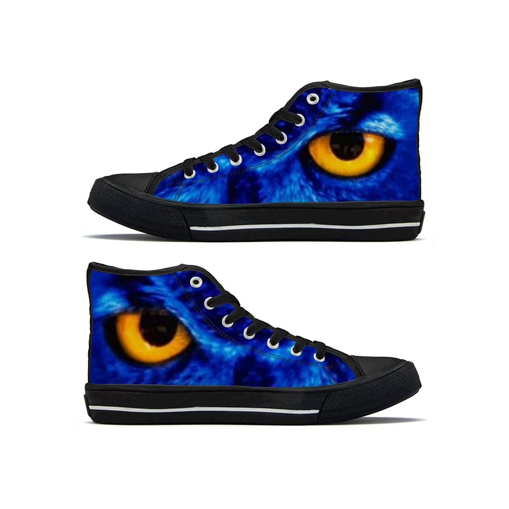 Flashy Blue Owl High canvas