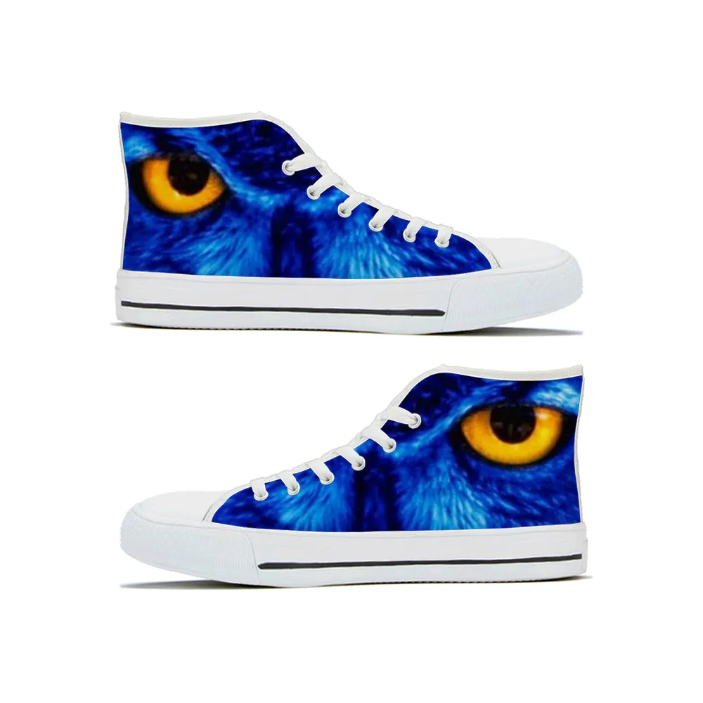 Flashy Blue Owl High canvas