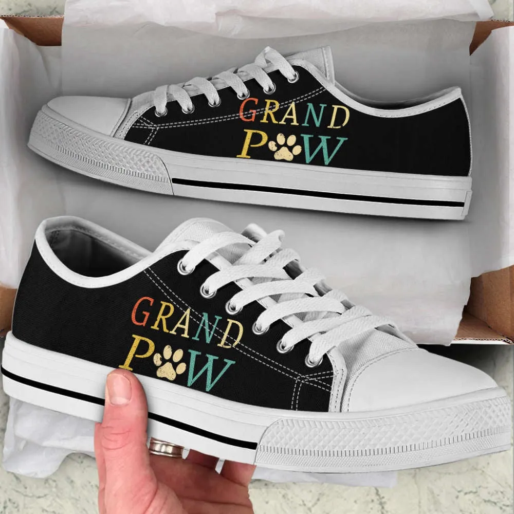 Grand Paw Color Low Top Shoes Canvas Sneakers Casual Shoes, Low Top Sneaker, Low Top Canvas Shoes