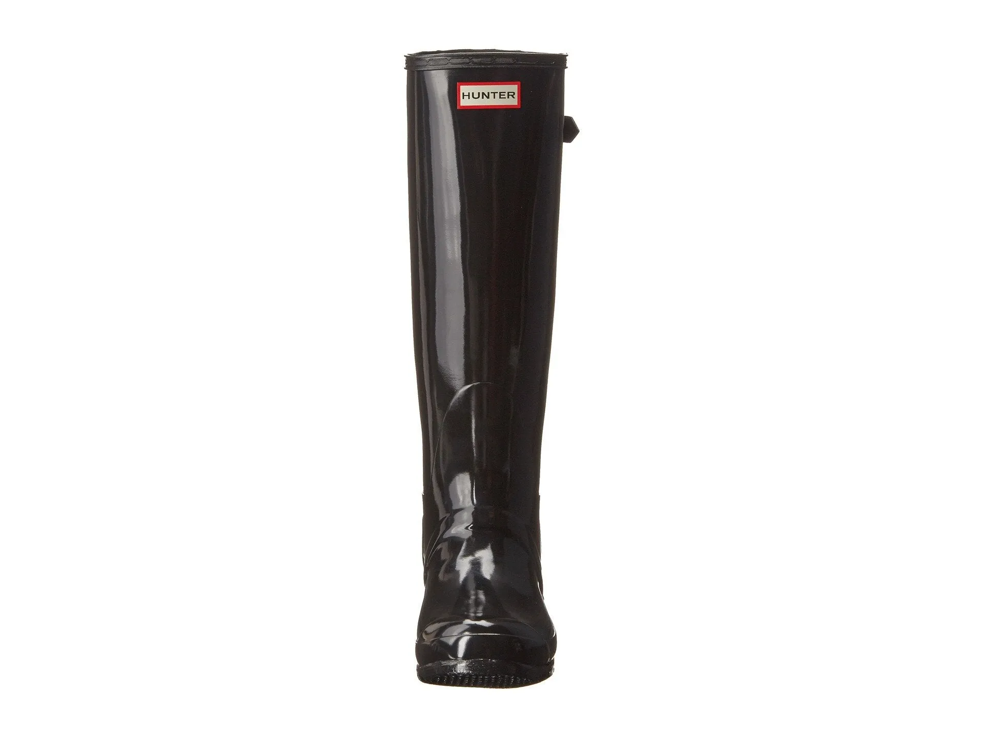 Hunter Original Back Adjustable Gloss Rain Boots, black