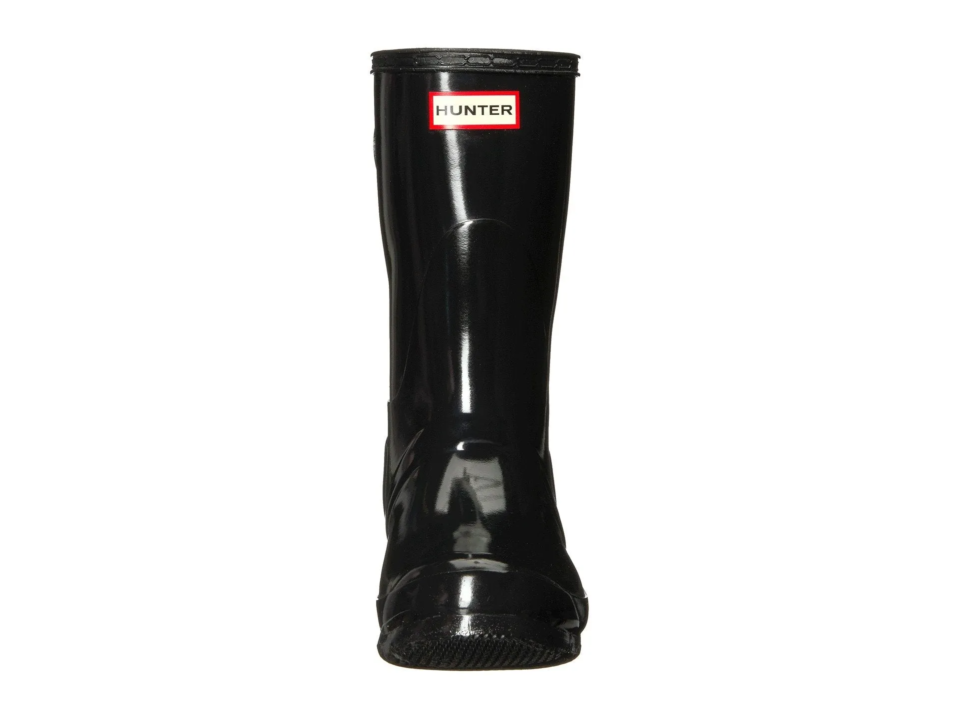 Hunter Original Back Adjustable Short Gloss Rain Boots, black