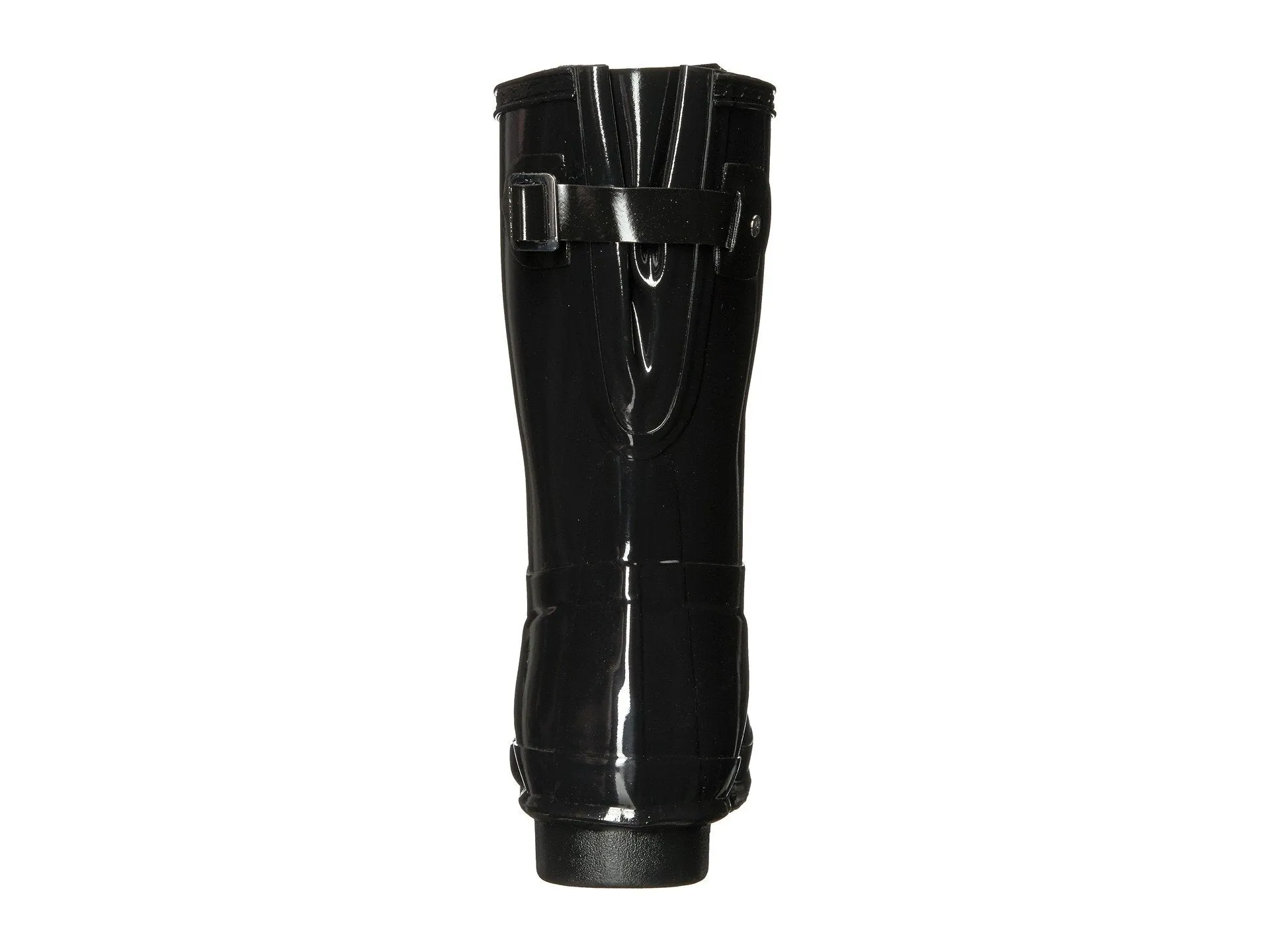 Hunter Original Back Adjustable Short Gloss Rain Boots, black