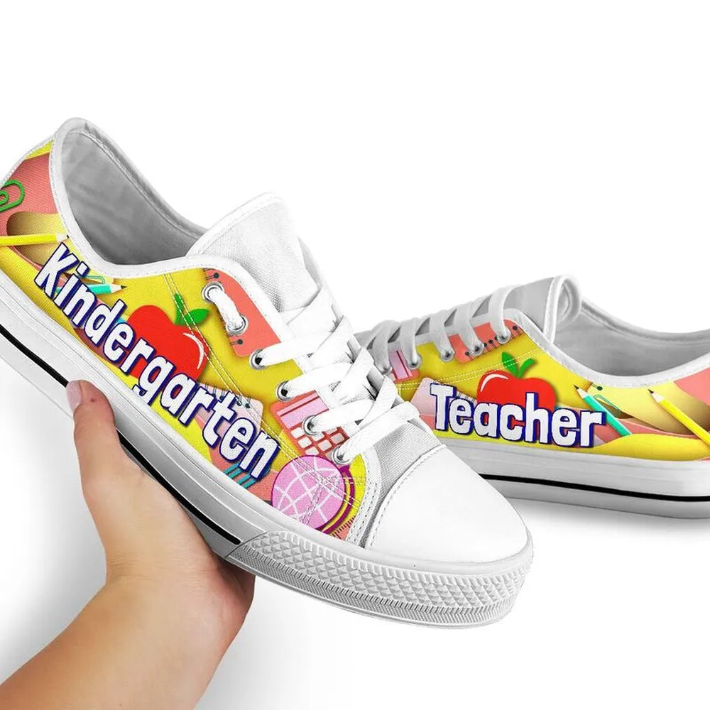 Kindergarten Teacher Art Paper Cut Out Shoes, Teacher Shoes, Low Top Sneakers