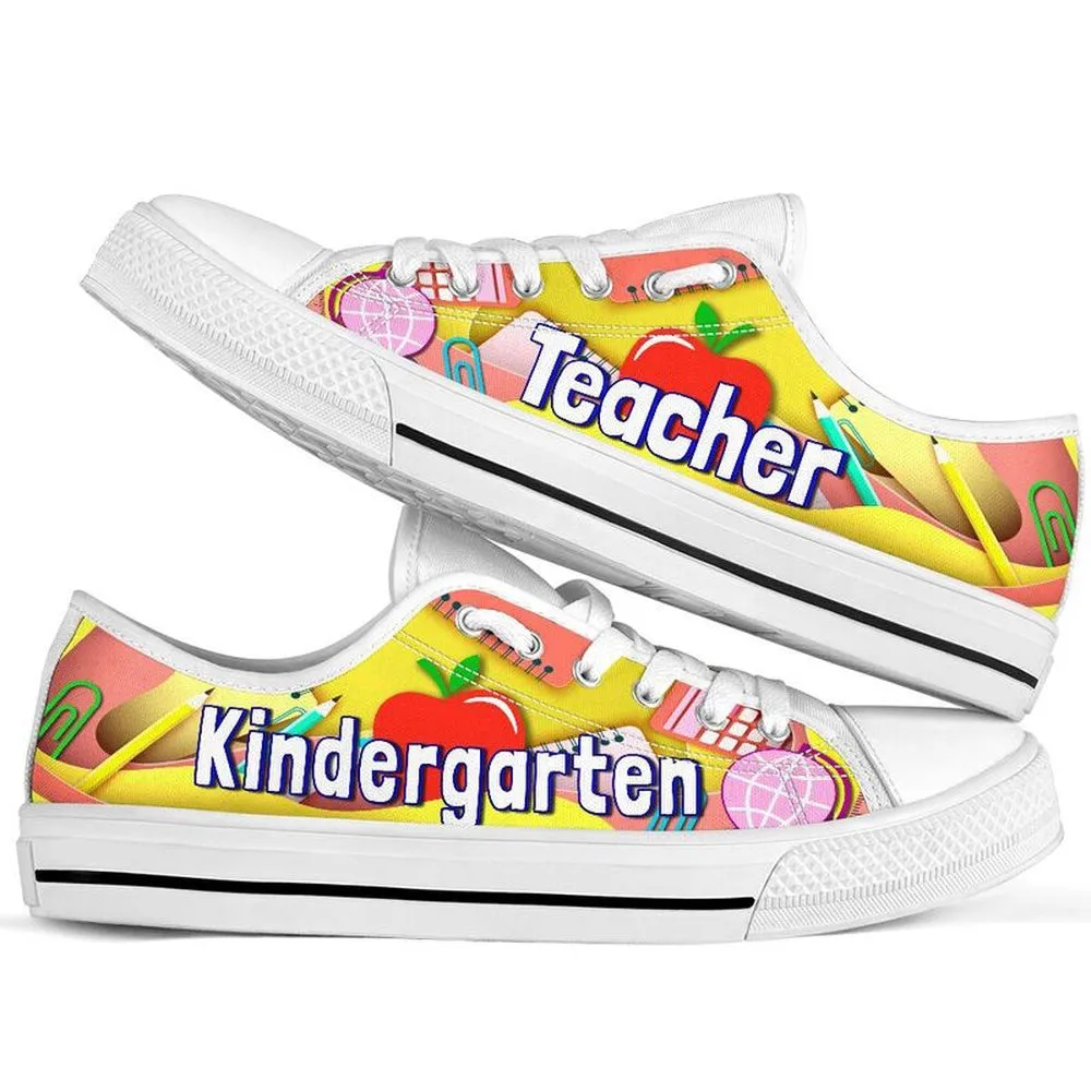 Kindergarten Teacher Art Paper Cut Out Shoes, Teacher Shoes, Low Top Sneakers