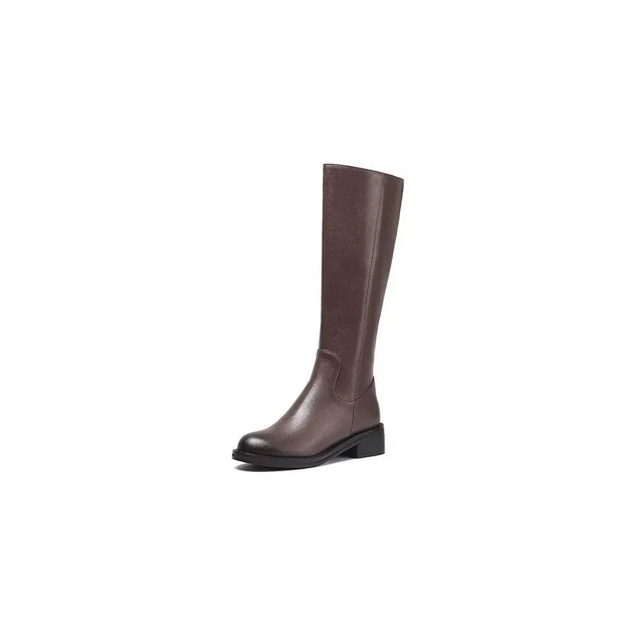 LeatherLux Chic Knee-High Boots