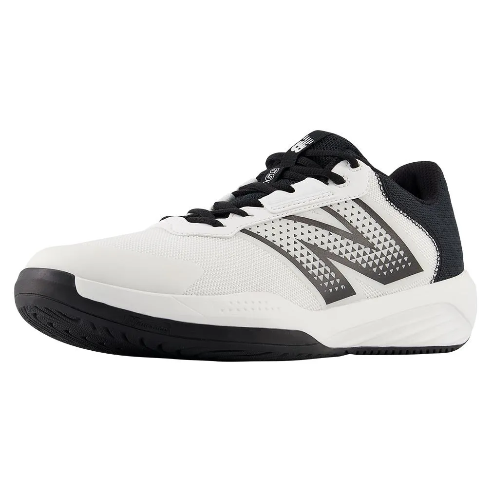 Men`s 696v6 2E Width Tennis Shoes White and Black