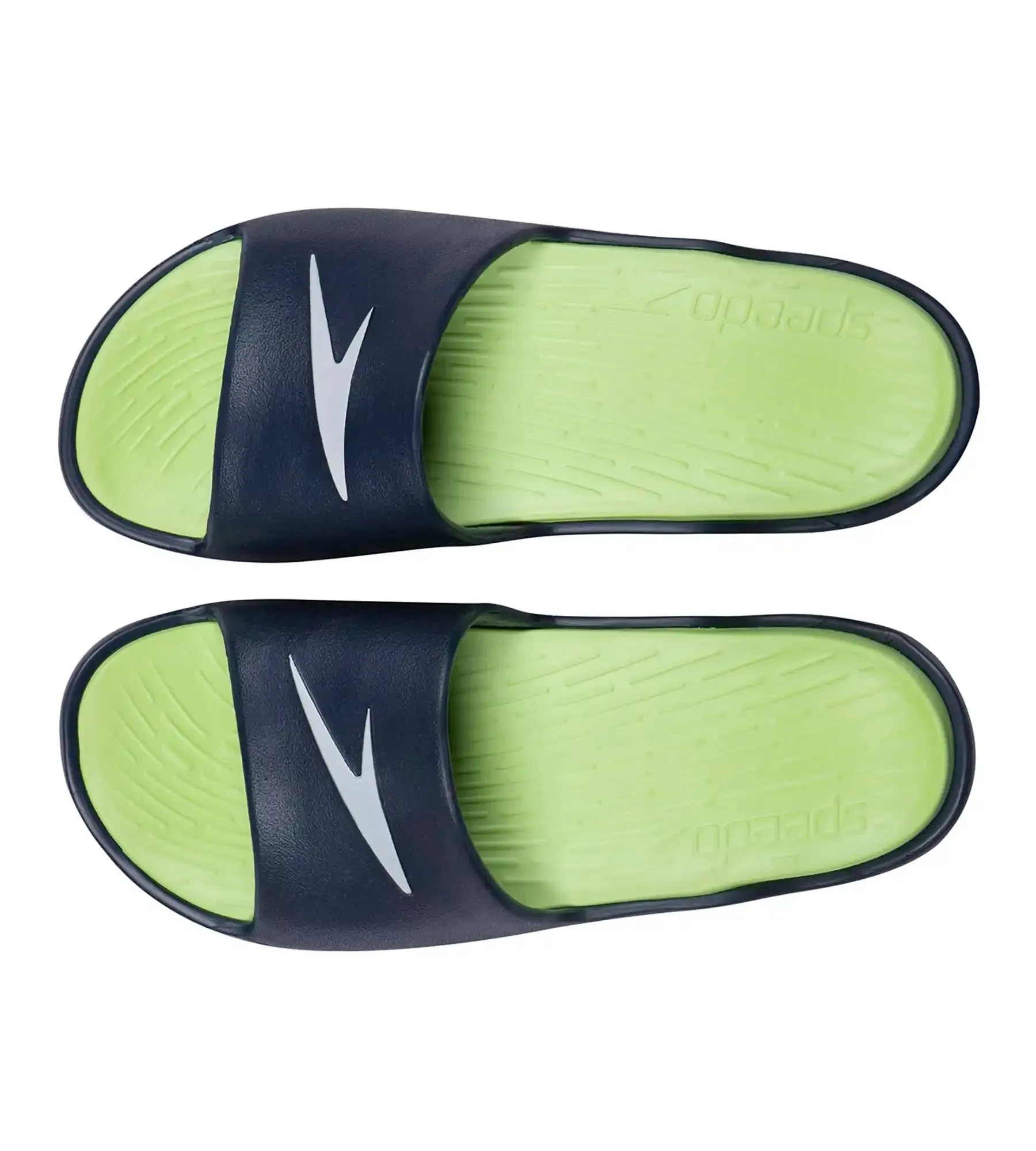 Men's Single Colour Slides - Bright Zest & Navy