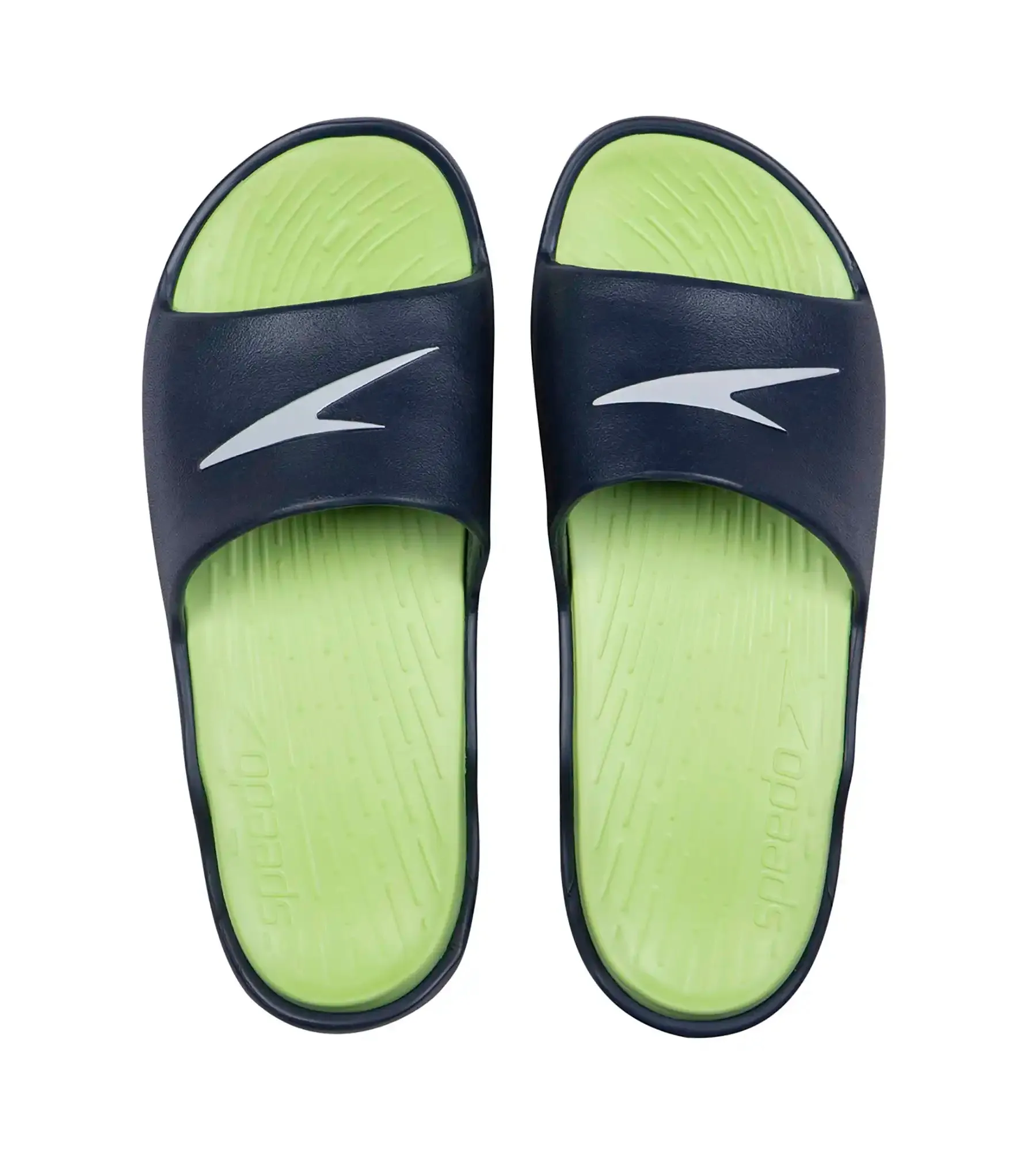 Men's Single Colour Slides - Bright Zest & Navy