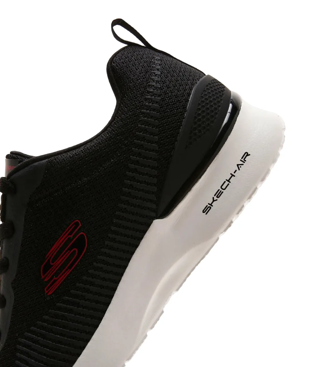 Mens Skechers Skech-Air Dynamight - Bliton Black/Red Sneaker Shoes