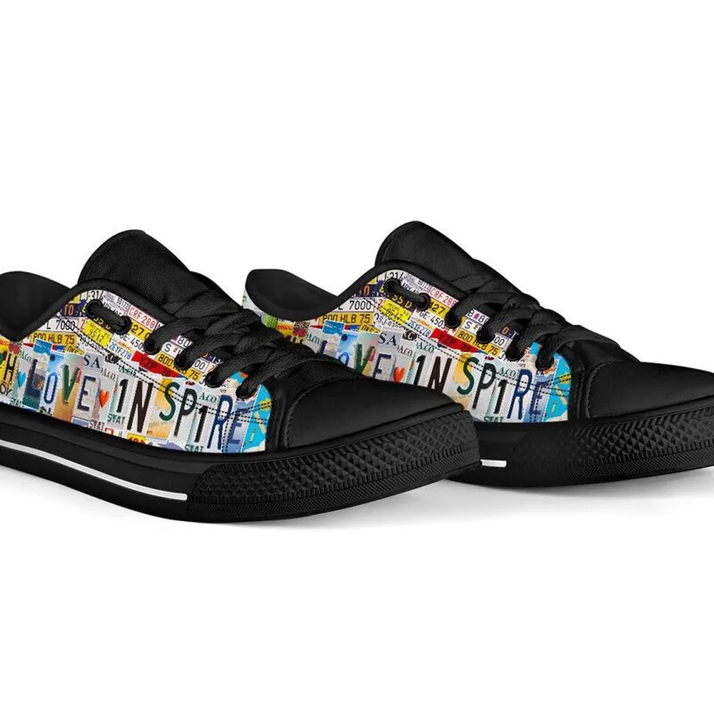 Music Teacher Shoes License Plate Shoes for Mens, Teacher Shoes, Low Top Sneakers