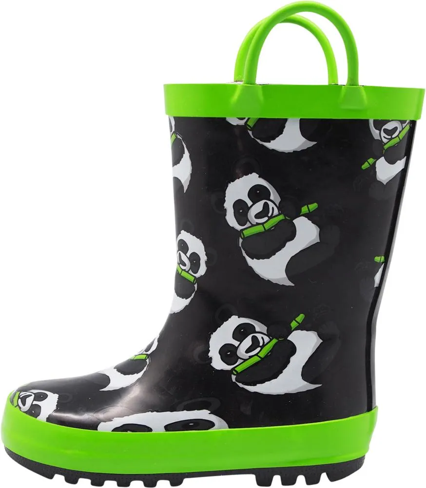 Norty Big Kids Boys Girls Waterproof Rubber Printed Rain Boots - 13 Patterns, 40145