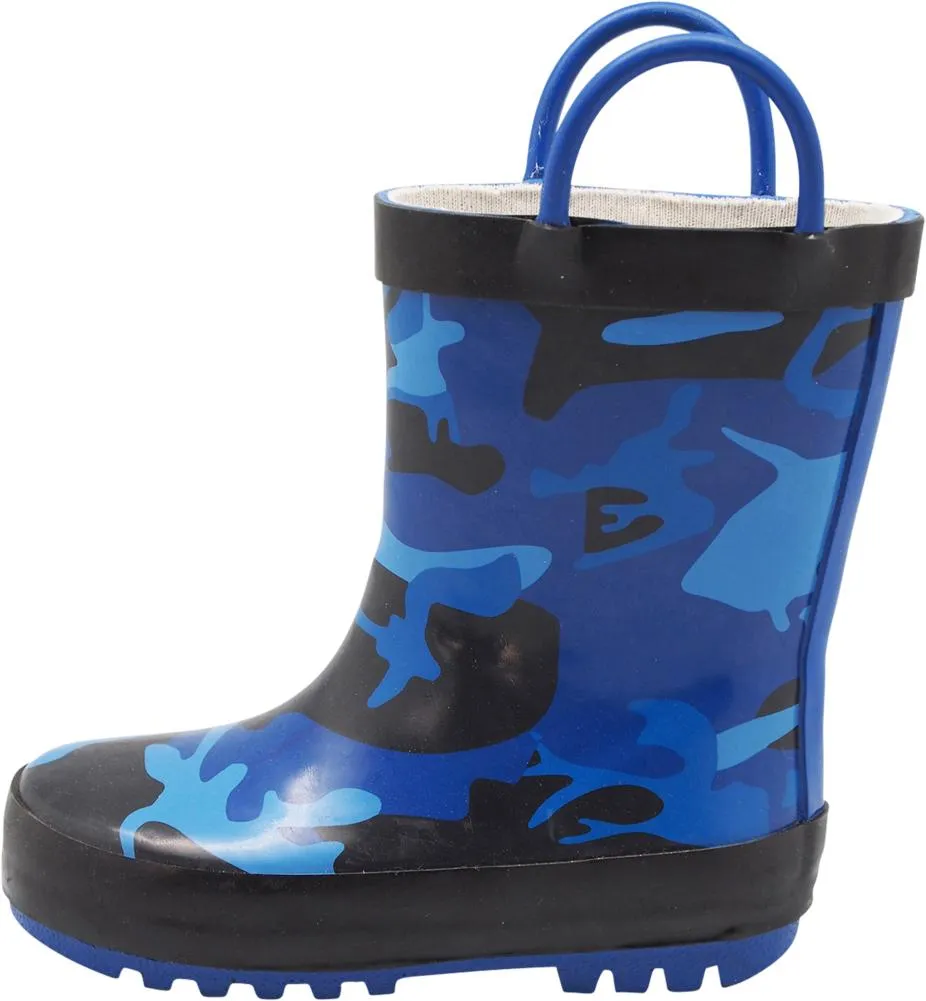 Norty Big Kids Boys Girls Waterproof Rubber Printed Rain Boots - 13 Patterns, 40145