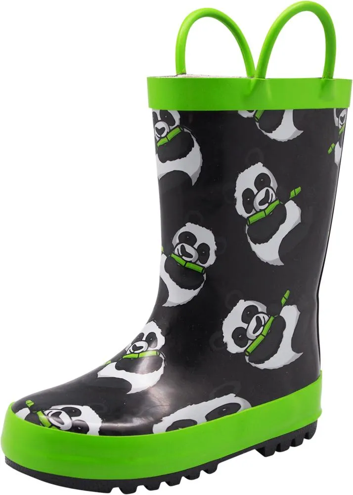 Norty Big Kids Boys Girls Waterproof Rubber Printed Rain Boots - 13 Patterns, 40145