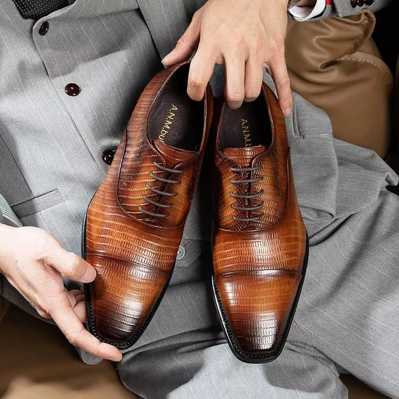 Opulent Exotica Oxford Dress Shoes