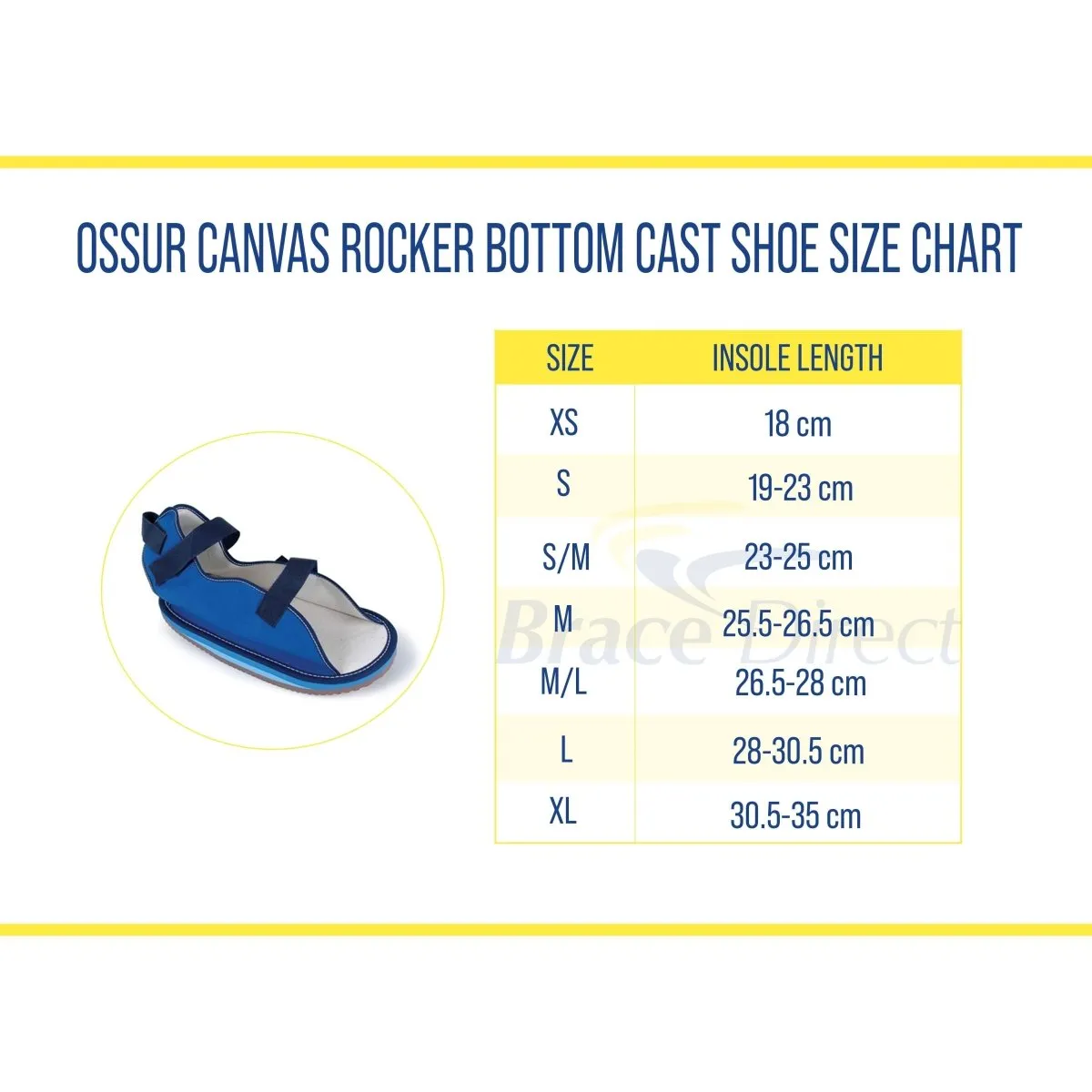 Ossur Canvas Rocker Bottom Cast Shoes