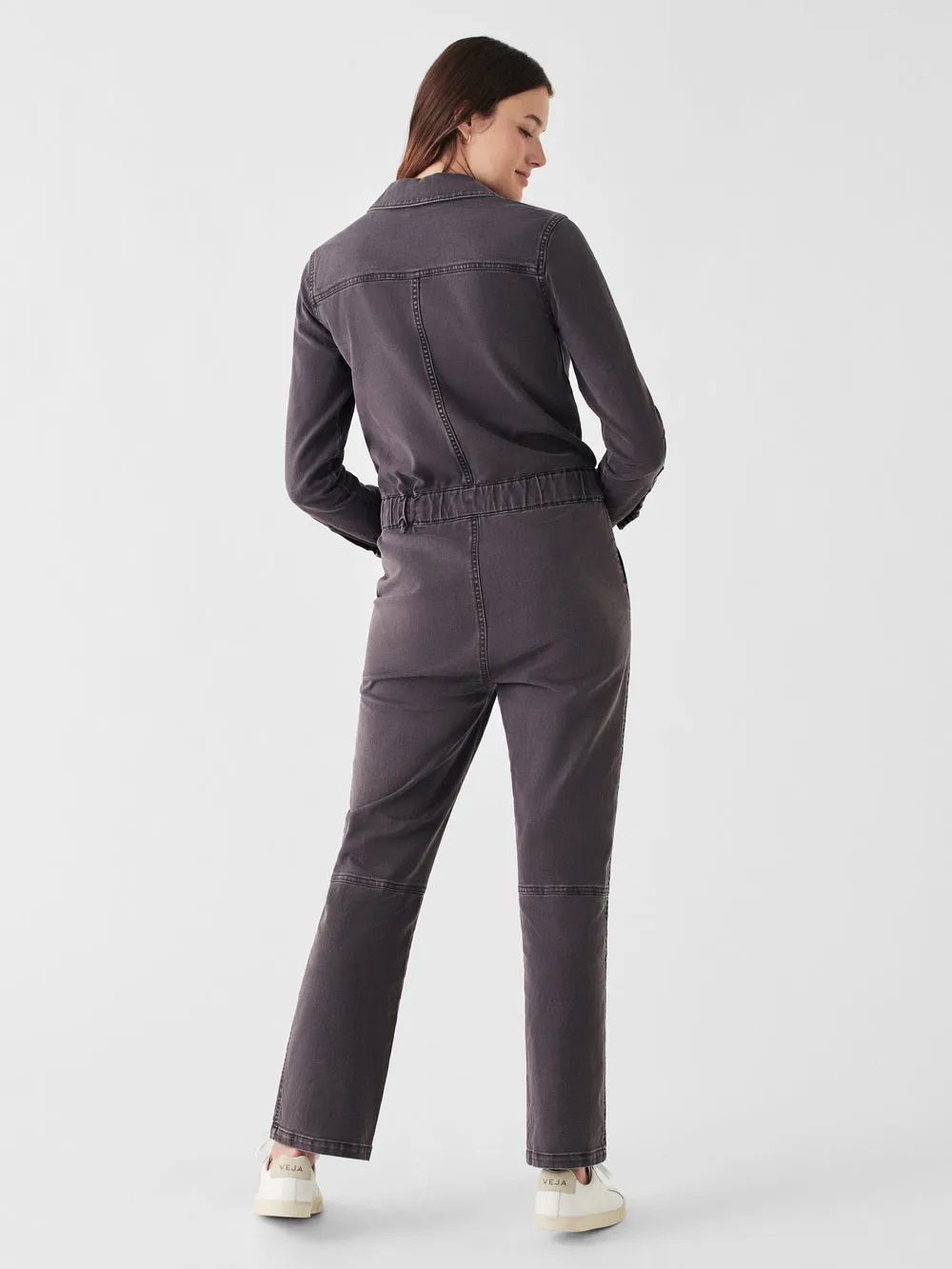 Overland Twill Jumpsuit in Mineral Charcoal