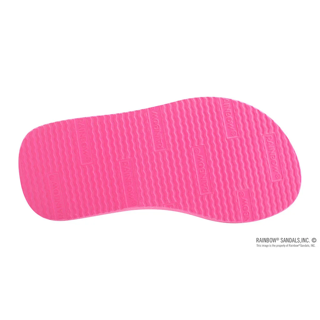 Rainbow The Grombow - Soft Rubber Top Sole with 1" Strap and Pin line - Pink