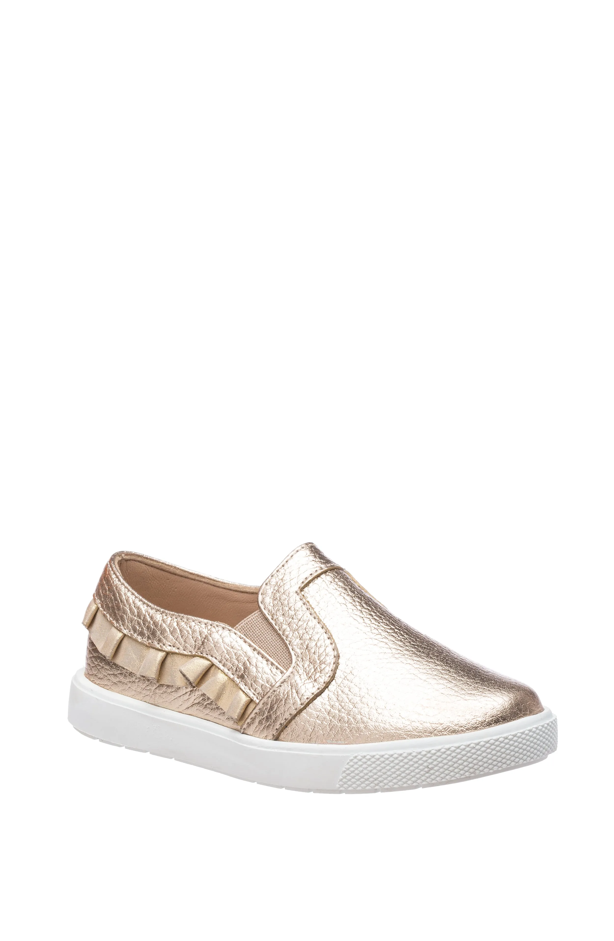 Ruffled Slip-On Gold