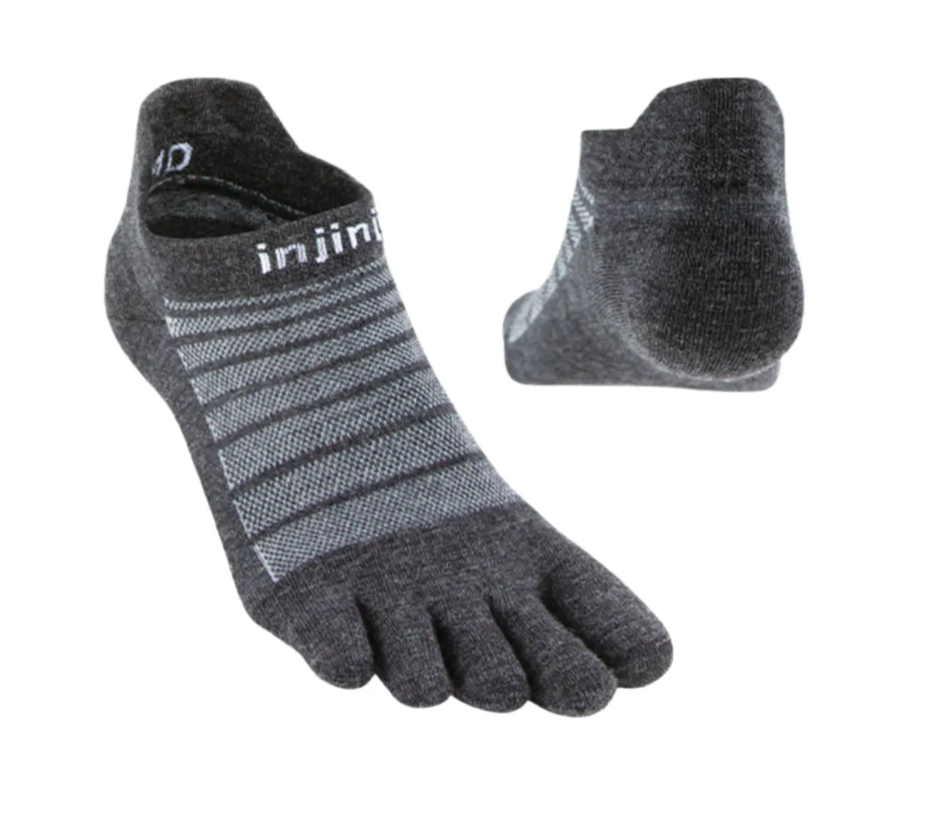 Run Lightweight No-Show Wool. Unisex (Slate)