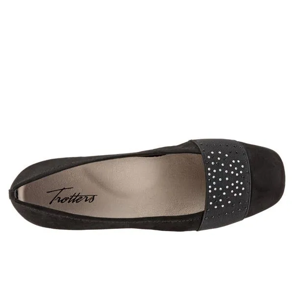 Samantha 101 Black Micro Ballet Flat Shoes