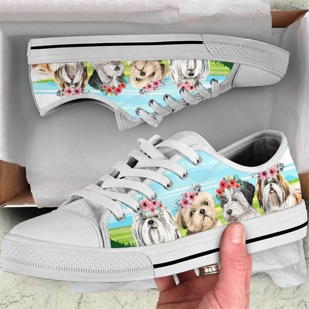 Shih Tzu Low Top Shoes - For Shih Tzu Lovers Canvas Sneaker, Dog Printed Shoes, Canvas Shoes For Men, Women