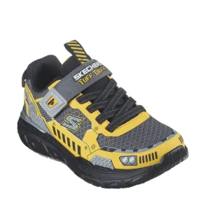 Skechers Kids Skech Tracks Charcoal Yellow Tuff Truck Trainer