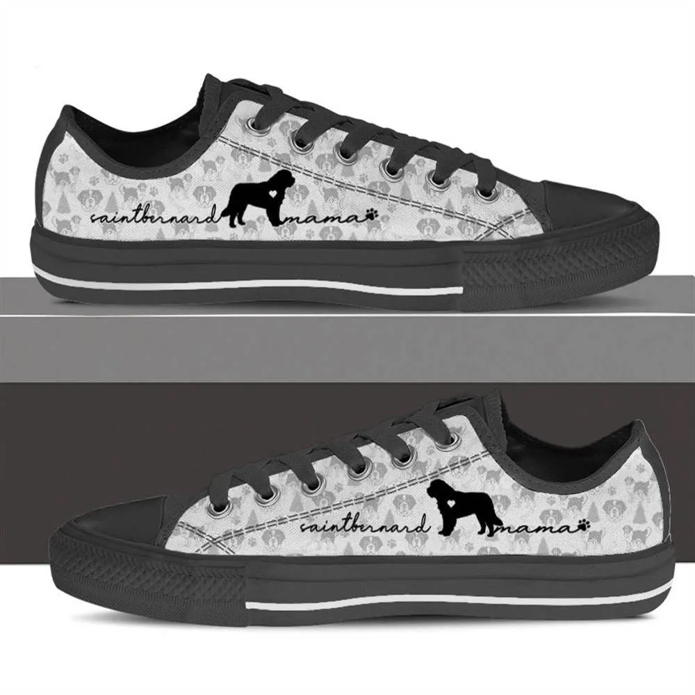 St.Bernard Low Top Shoes - Dog Walking Shoes Men Women, Dog Printed Shoes, Canvas Shoes For Men, Women