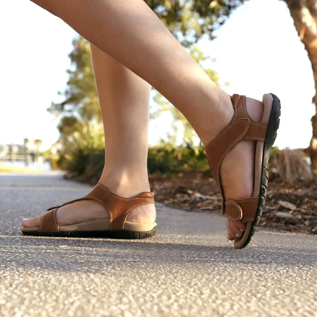 Talia – Caramel Leather Sandals