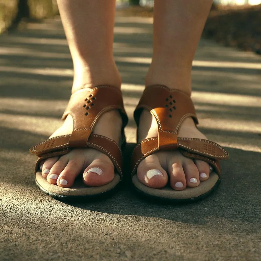 Talia – Caramel Leather Sandals