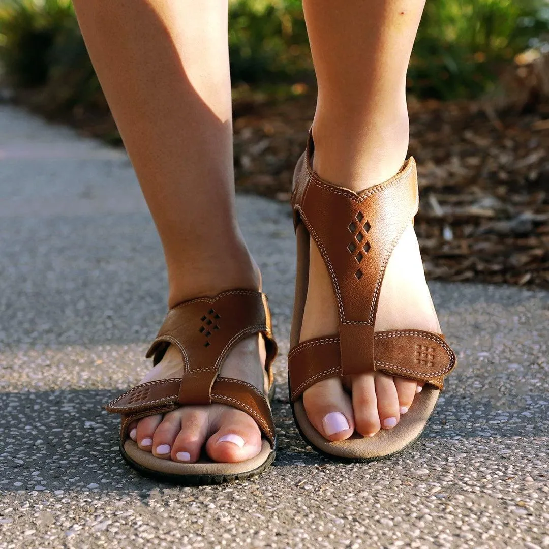 Talia – Caramel Leather Sandals