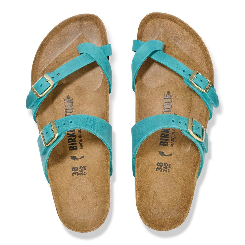 Women's Birkenstock Mayari Oiled Leather 1026591B Color: Biscay Bay