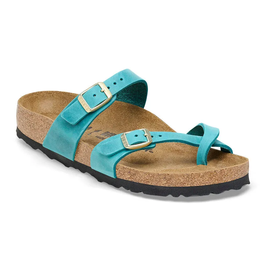 Women's Birkenstock Mayari Oiled Leather 1026591B Color: Biscay Bay